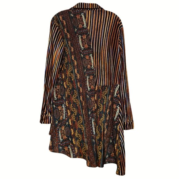 Adore Women's Multicolor Striped & Patterned Asymmetrical Dress Size M - Picture 2 of 5